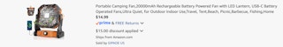 Amazon Portable Camping Fan 2026