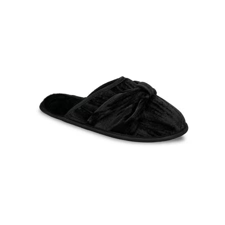 Velour Twisted Knot Scuff Slippers