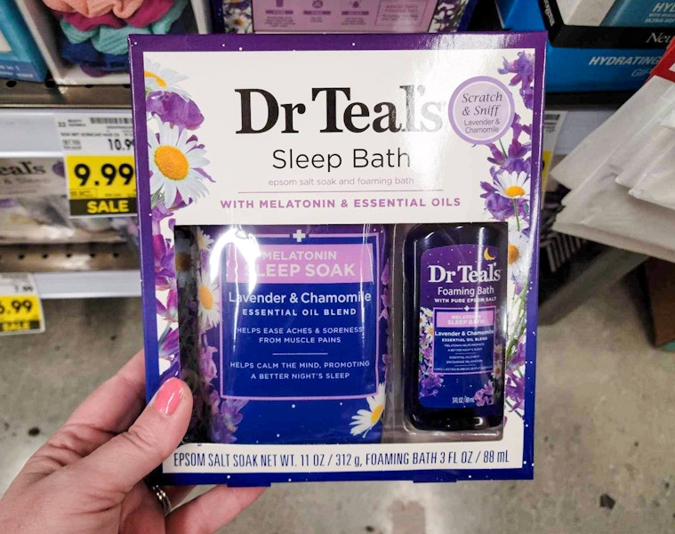 hand holdingkroger dr teals gift set
