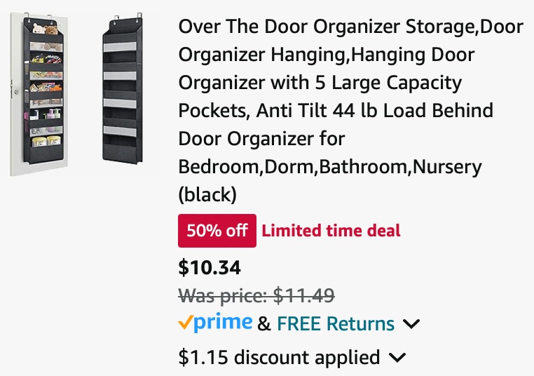 over the door storage