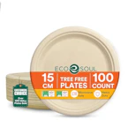 Compostable Paper Plates 100-Pack