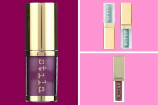 Three different Stila Cosmetics: lip gloss, highlighter, eyeshadow
