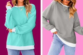 Walmart women's color block sweaters