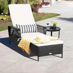 Patio Rattan Lounge Chair