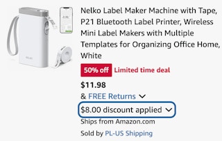 Nelko Label Maker Machine with Tape, P21 Bluetooth Label Printer