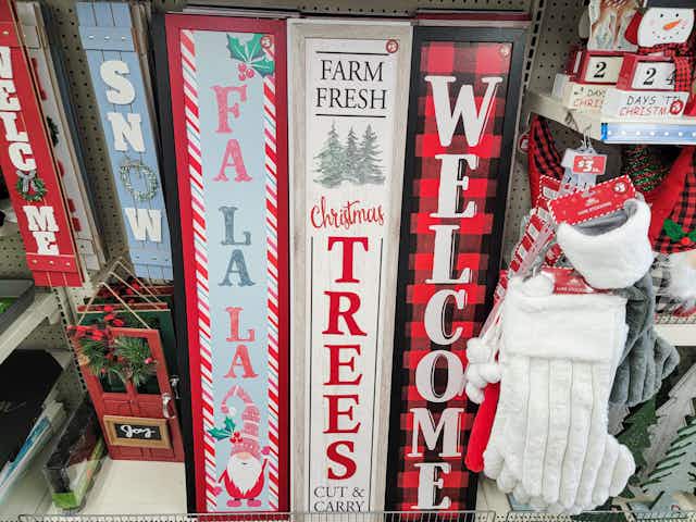 4-Foot Christmas Porch Signs, Just $5 at Dollar Tree card image