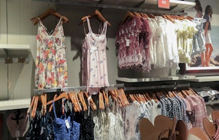 in store image of sale rack at Abercrombie & Fitch