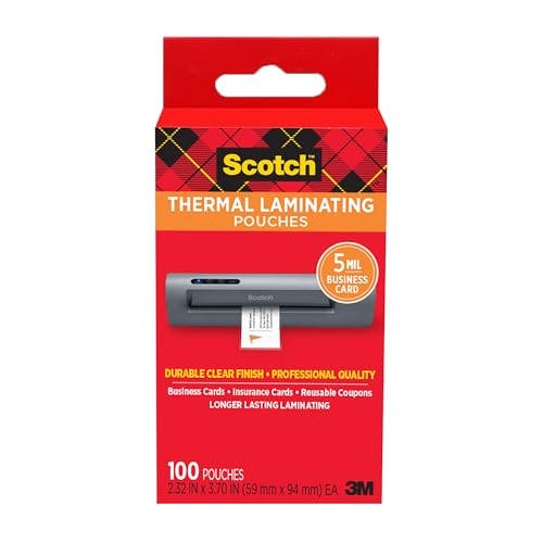 Scotch Business Card Laminating Pouches