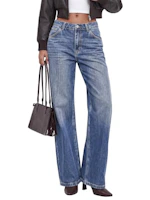 BTFBM Women's Wide Leg Jeans