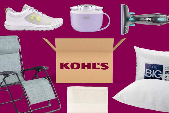 $2.54 Bath Towels, $25 Comforters, $17 Cutlery Set, and More at Kohls card image
