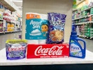 tostitos coca cola cascade purex angel soft products on shelf