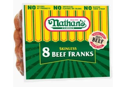 4 Nathan's Famous Beef Franks