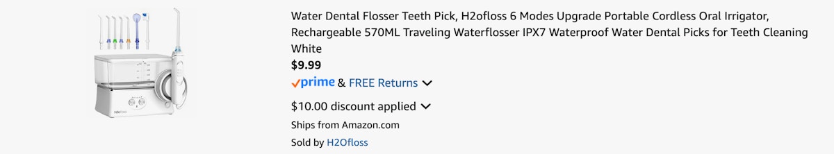 Amazon Water Dental Flosser 2025 2