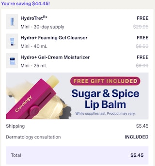 curology lip balm checkout