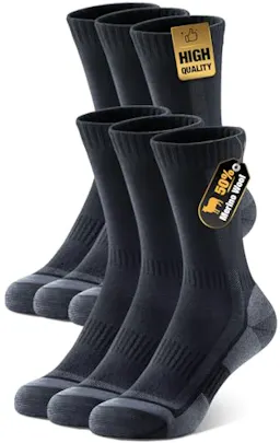 Merino Wool Hiking Socks 3-Pack