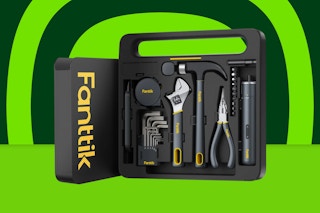 costco Fanttik Tool Kit on green background