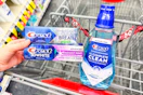 Crest mouthwash and toothpaste