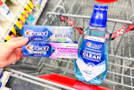 Crest mouthwash and toothpaste