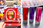 collage image of general mills cereal and maybelline lipsticks