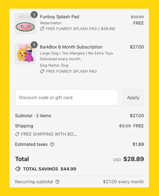 BarkBox Fine Print Splash Pad