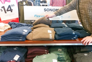 mens shirts on shelf