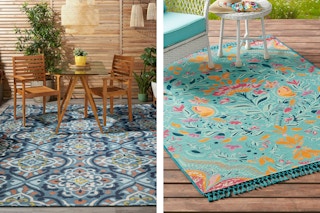 walmart outdoor rugs collage