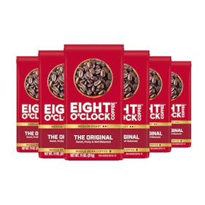Eight O'Clock Whole Bean Coffee 6-Pack