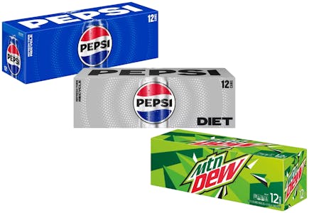 3 Pepsi Brand Soda 12-Packs