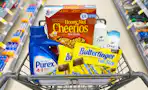 Walgreens shopping cart with products