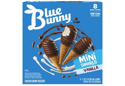 2 Blue Bunny Mini Swirl Packs