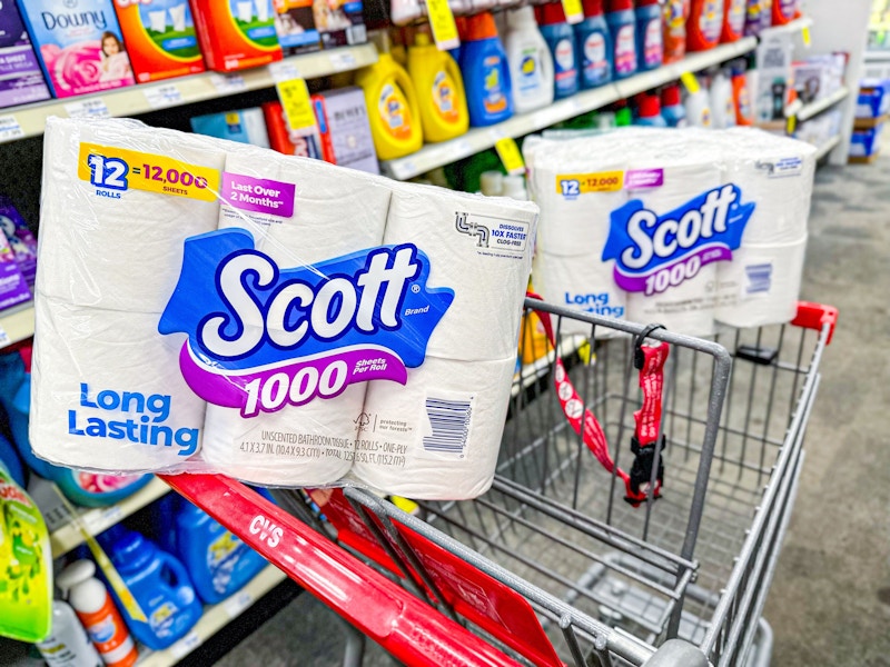 two packs of scott toilet paper