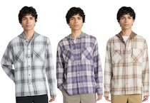 No Boundaries Men's Hooded Flannel