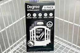 degree deodorant in shopping cart