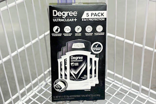 degree deodorant in shopping cart