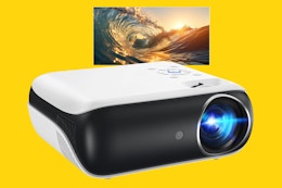 Portable Bluetooth Projector, Only $30 With Amazon Coupon card image