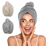 Microfiber Hair Towel Wrap 2-Pack