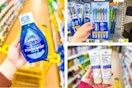 dollar general dawn, oral-b, aveeno 3-photo collage