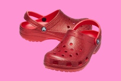 Red Glitter Crocs Clogs for Valentine's Day, Only $28 at Famous Footwear card image