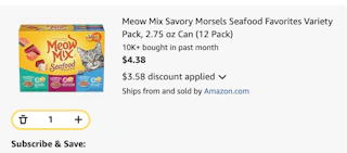 Meow mix Amazon receipt