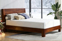 Lifestyle image of the Avenco Foam Mattress in room setting next to a window
