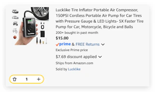 Lucklike Tire Inflator Portable Air Compressor