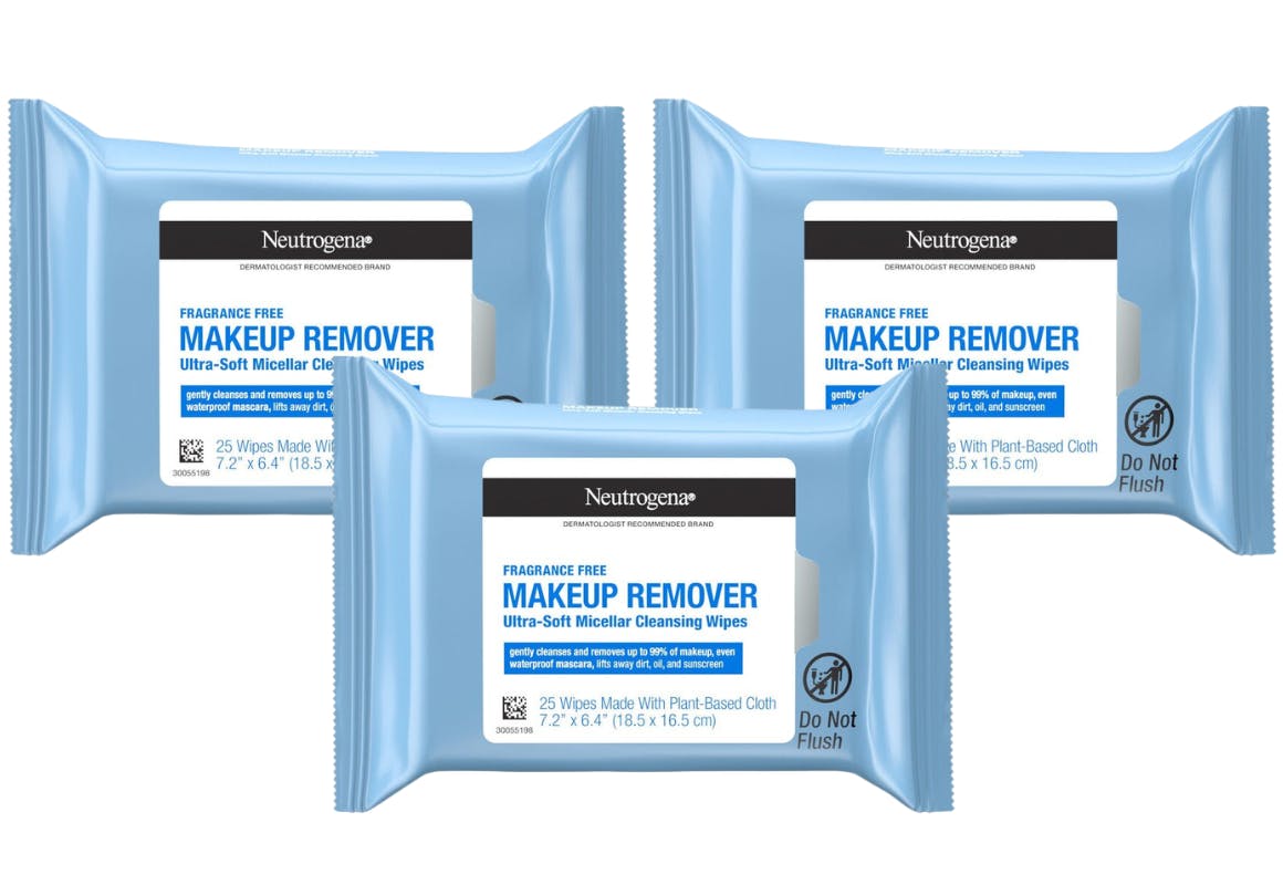 3 Neutrogena Makeup Wipe Packs