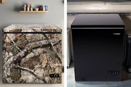 walmart chest freezers collage
