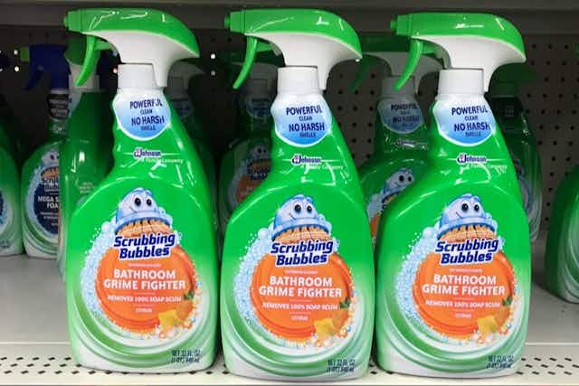 Get 2 Bottles of Scrubbing Bubbles Disinfectant Spray for $5 on Amazon card image