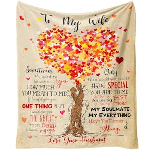Love Letter Printed Throw Blanket