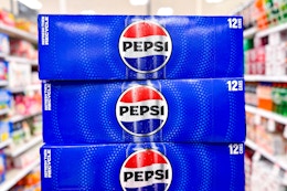 Pepsi Soda 12-Packs, Only $3.50 at Kroger card image