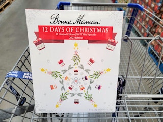 a jelly advent calendar in a cart