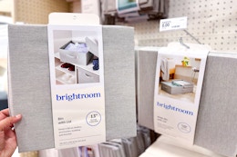 Brightroom Fabric Bins With Lids, as Low as $6.08 at Target card image