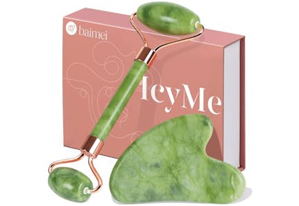 Gua Sha and Jade Roller Set