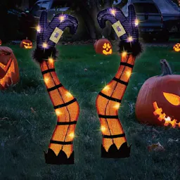 Halloween Lighted Witch Legs